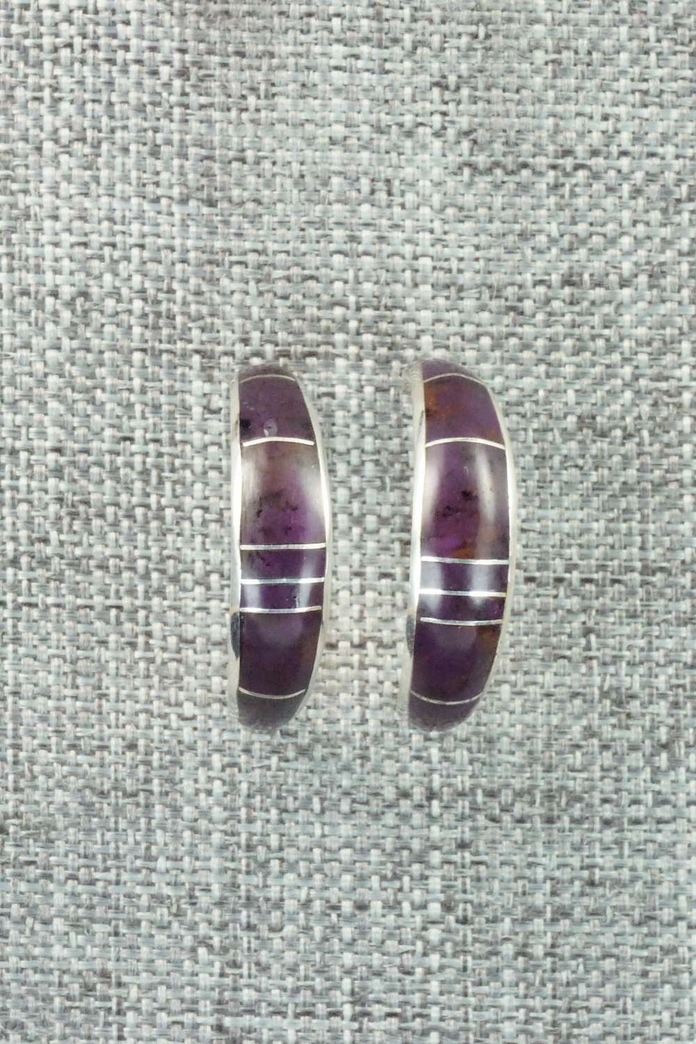 Charoite & Sterling Silver Earrings - Phil Chavez
