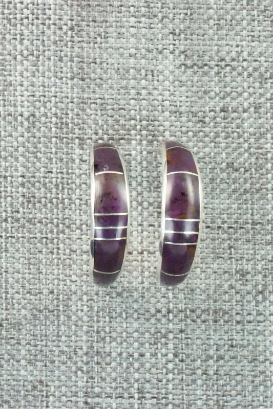 Charoite & Sterling Silver Earrings - Phil Chavez