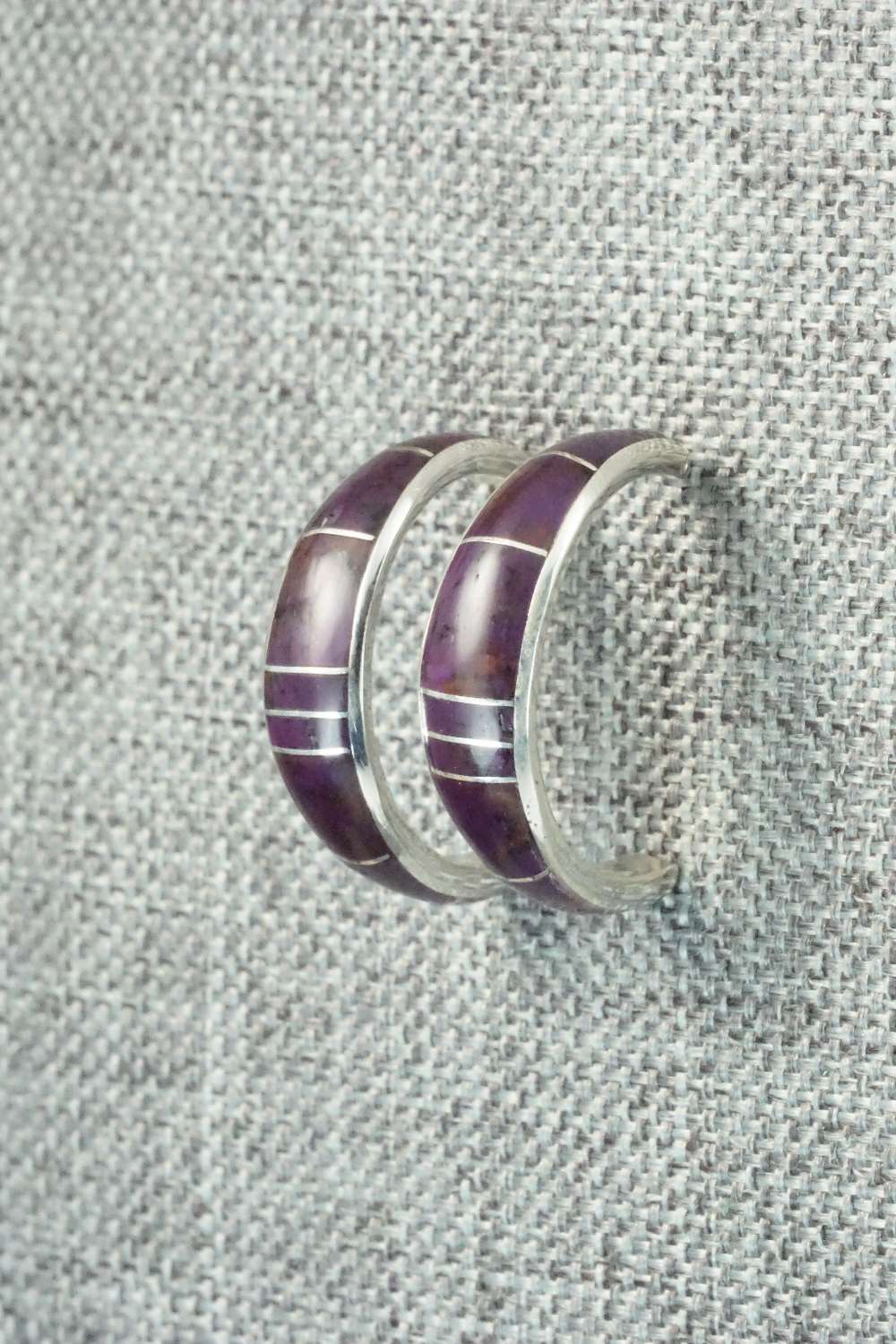 Charoite & Sterling Silver Earrings - Phil Chavez
