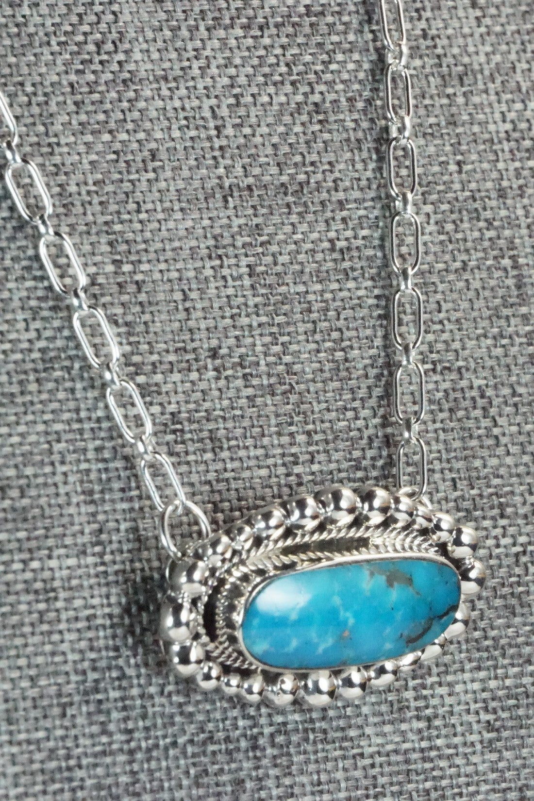 Turquoise & Sterling Silver Necklace - Sadie Jim