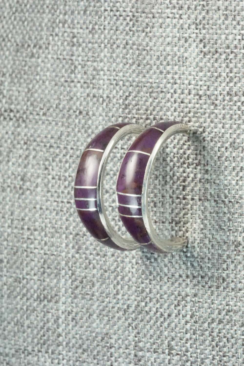 Charoite & Sterling Silver Earrings - Phil Chavez