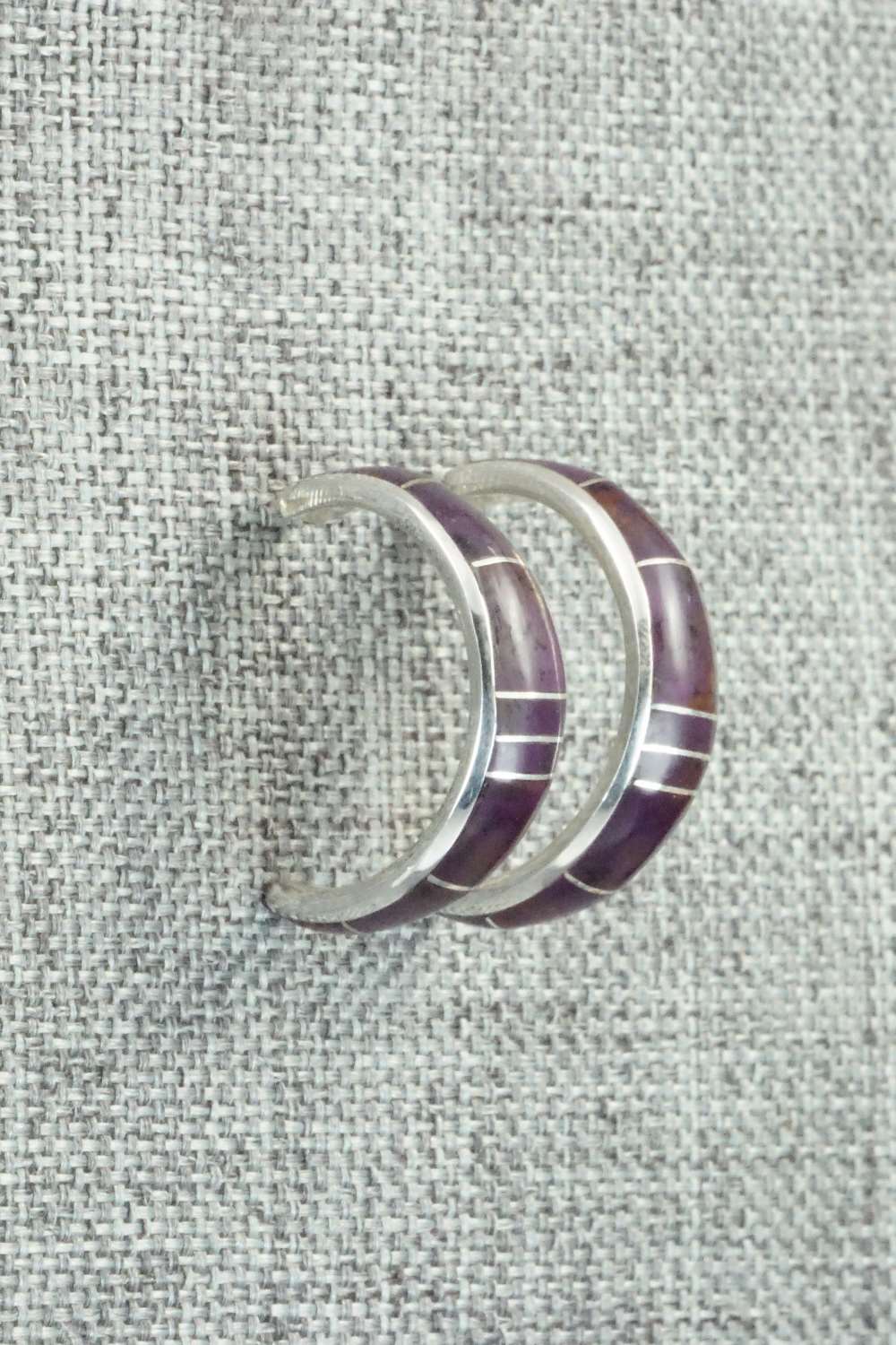 Charoite & Sterling Silver Earrings - Phil Chavez