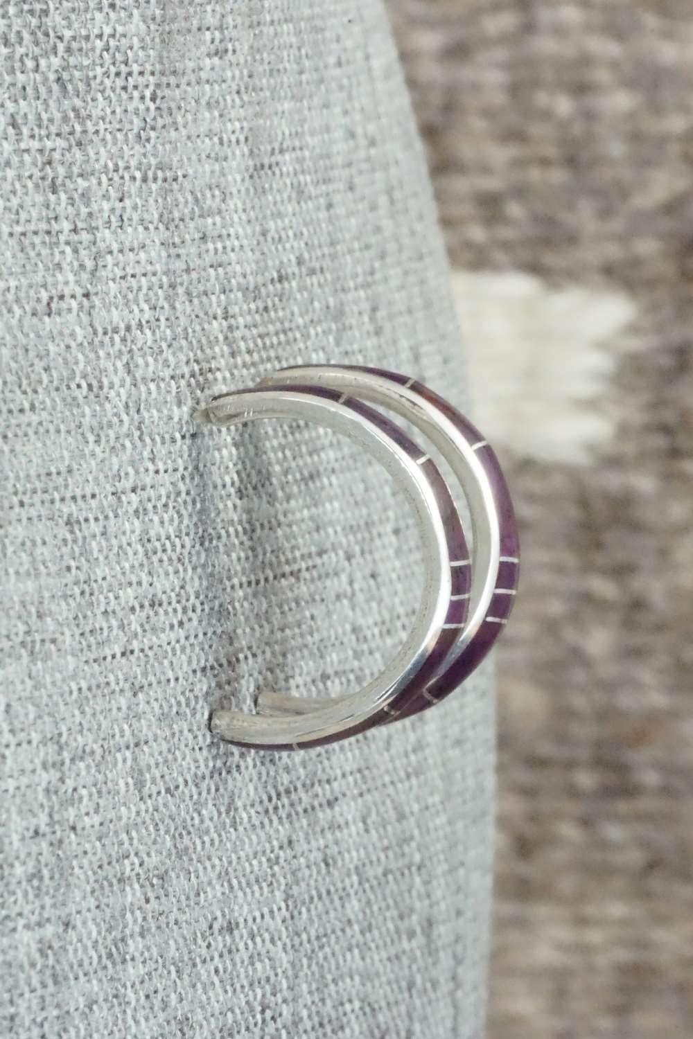 Charoite & Sterling Silver Earrings - Phil Chavez