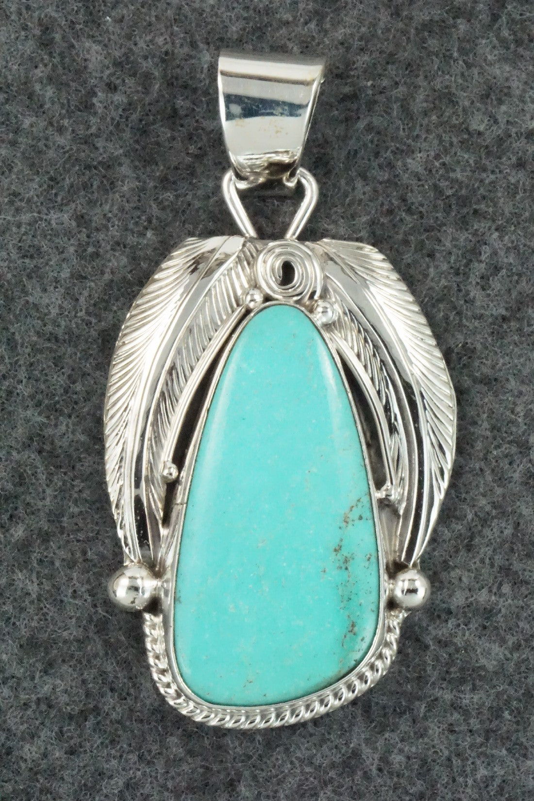 Turquoise & Sterling Silver Pendant - Davey Morgan