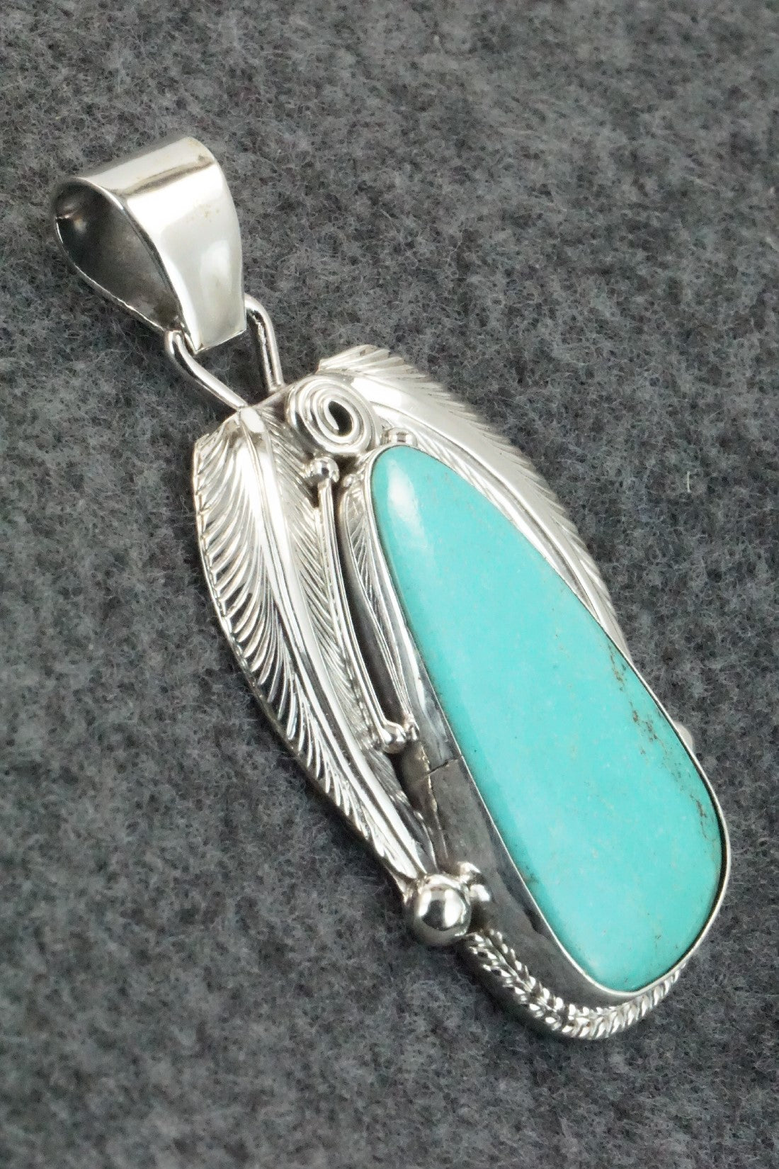 Turquoise & Sterling Silver Pendant - Davey Morgan