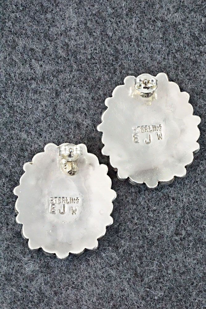 Turquoise & Sterling Silver Earrings - Eunise Wilson