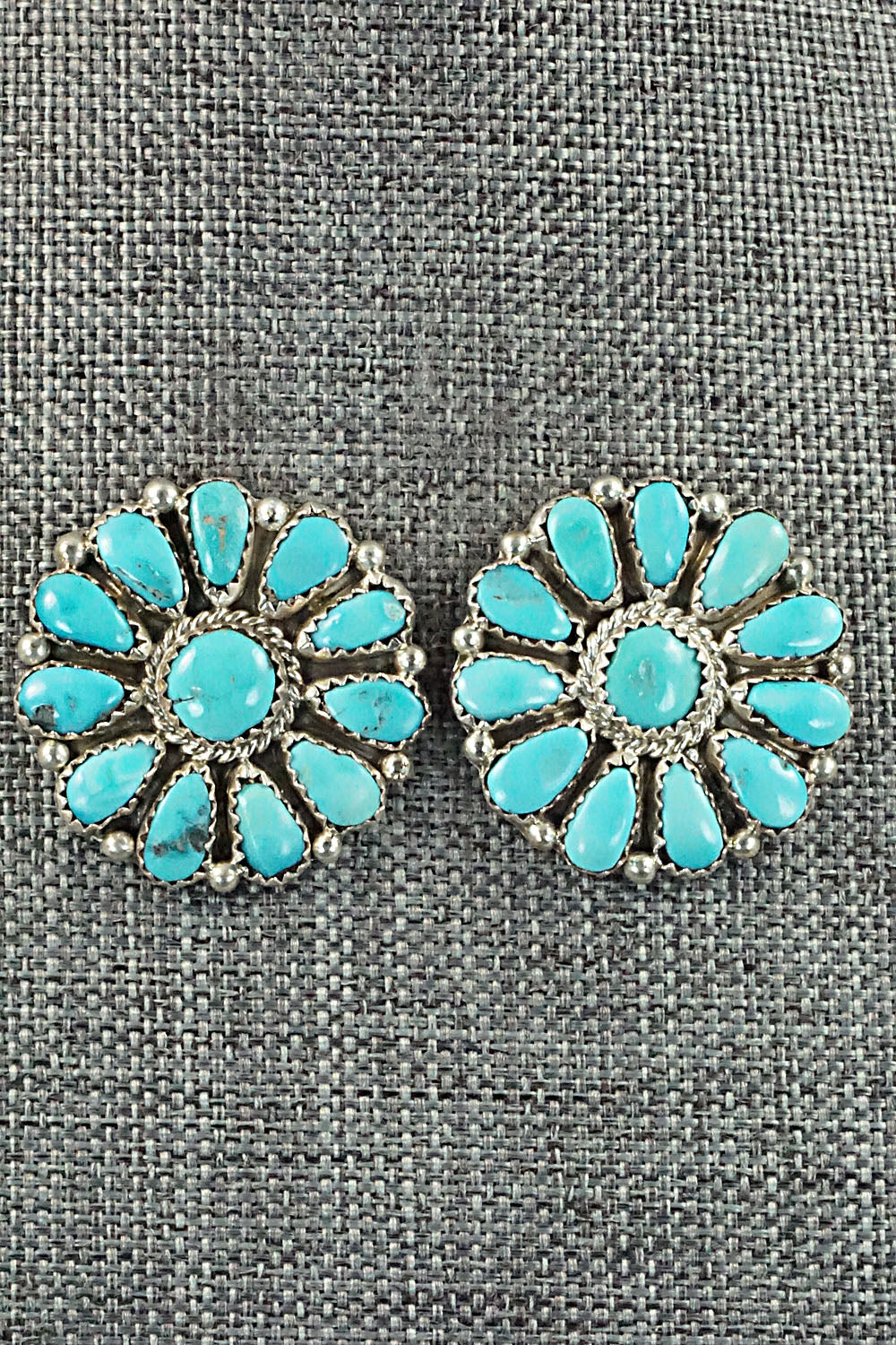 Turquoise & Sterling Silver Earrings - Justina Wilson