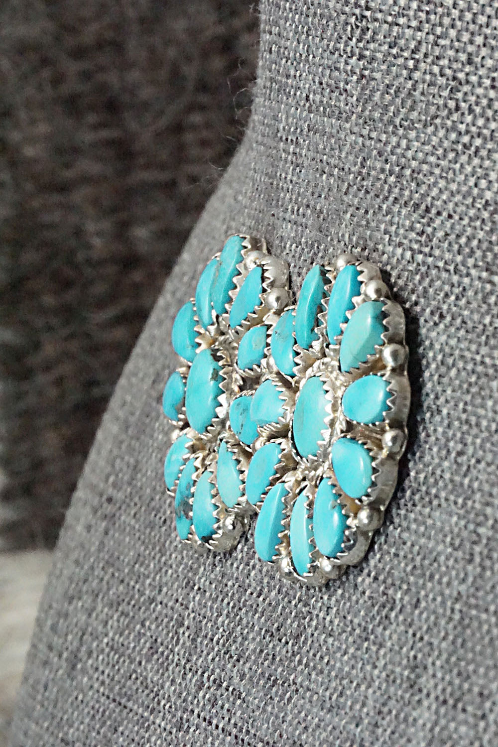 Turquoise & Sterling Silver Earrings - Justina Wilson