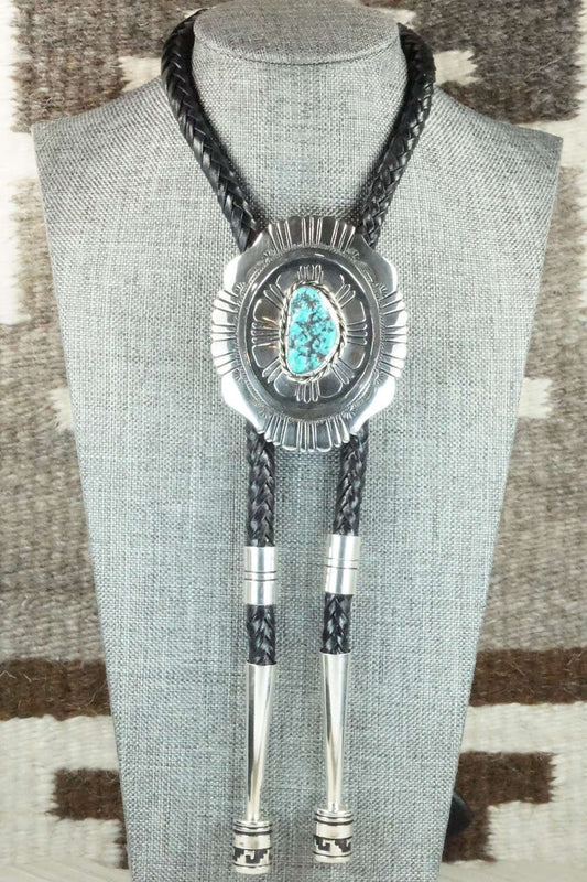 Turquoise & Sterling Silver Bolo Tie - Rosita Singer