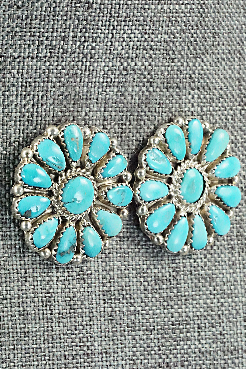 Turquoise & Sterling Silver Earrings - Justina Wilson