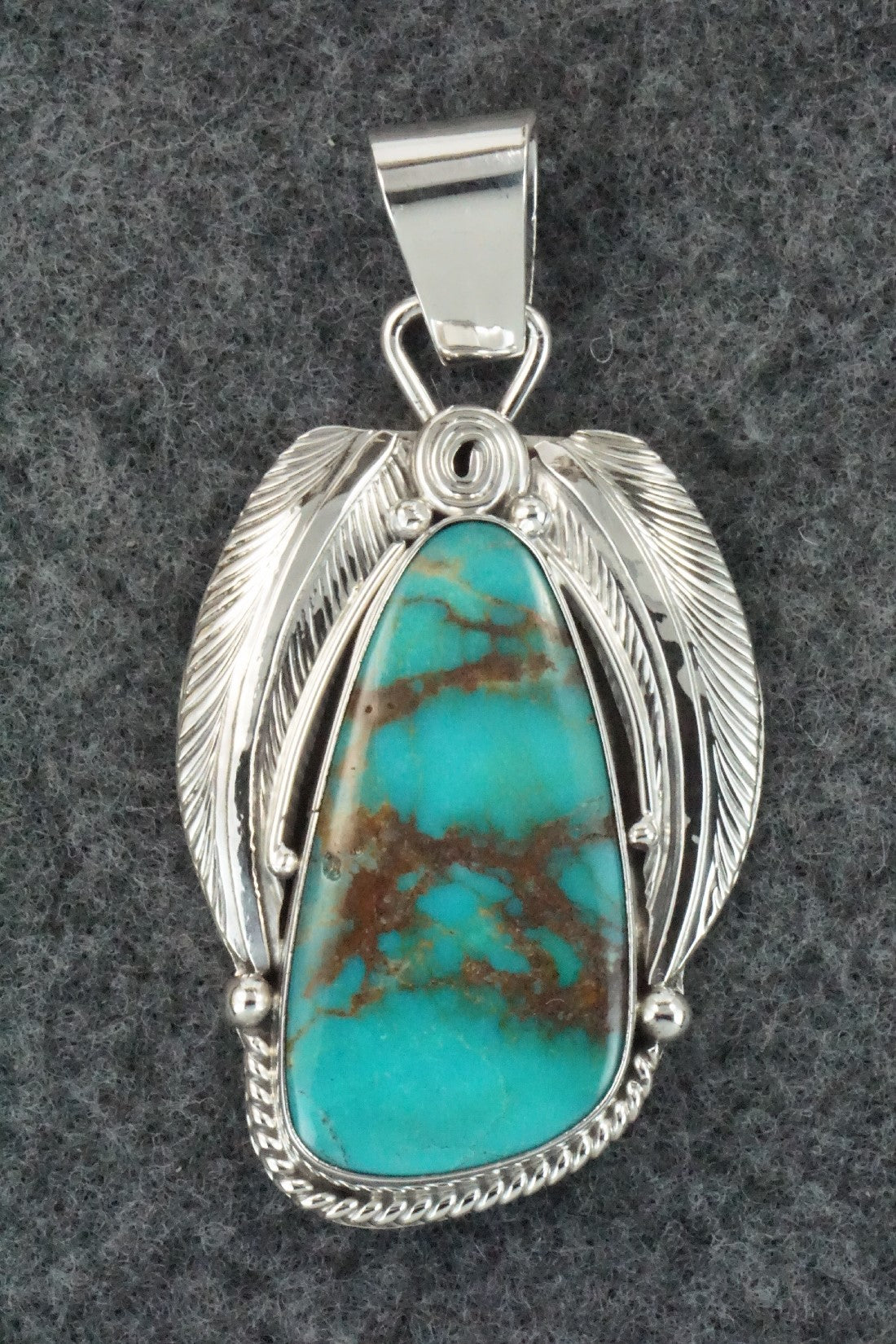 Turquoise & Sterling Silver Pendant - Davey Morgan