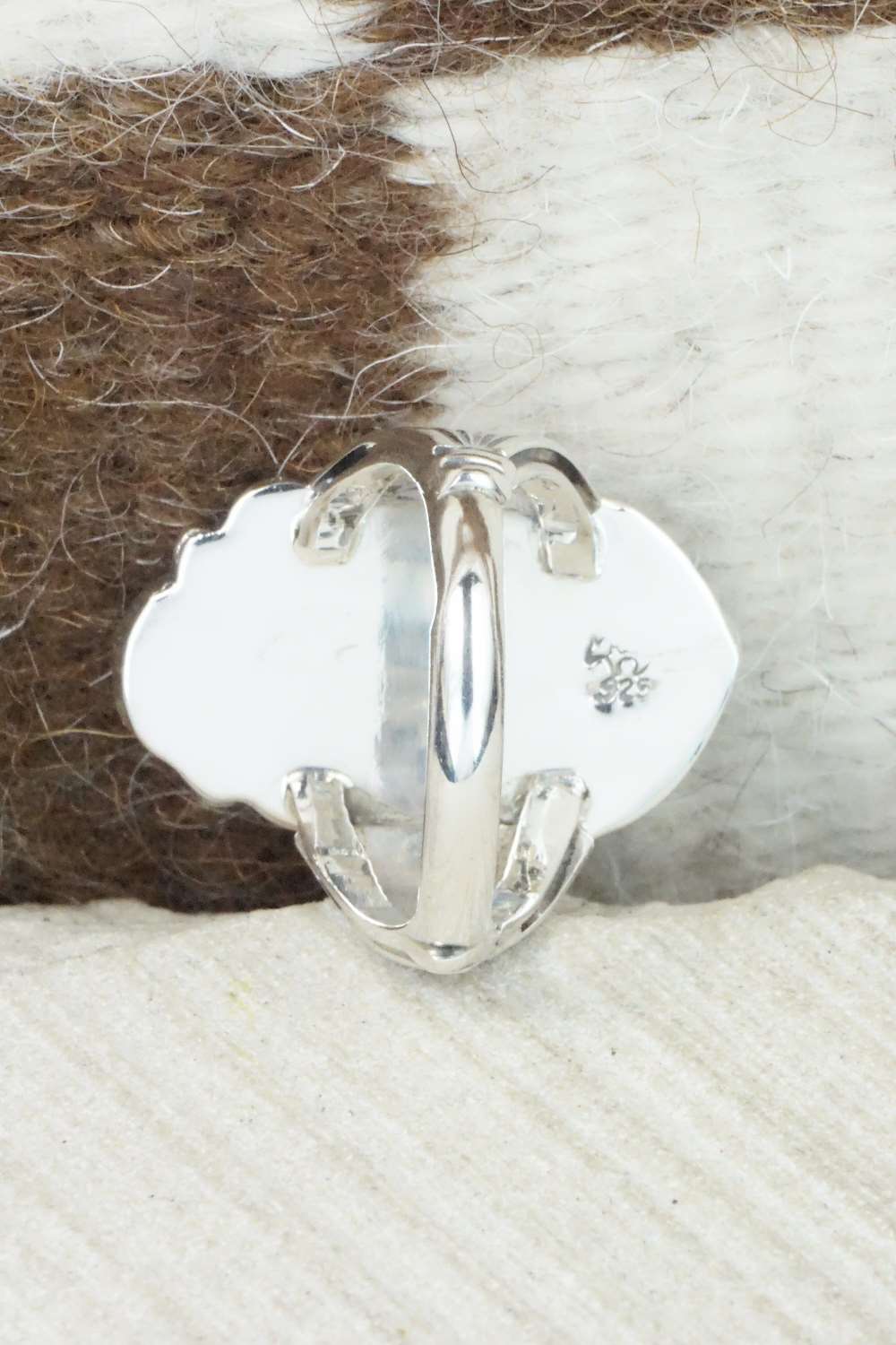 Turquoise and Sterling Silver Ring - Jeanette Saunders - Size 9