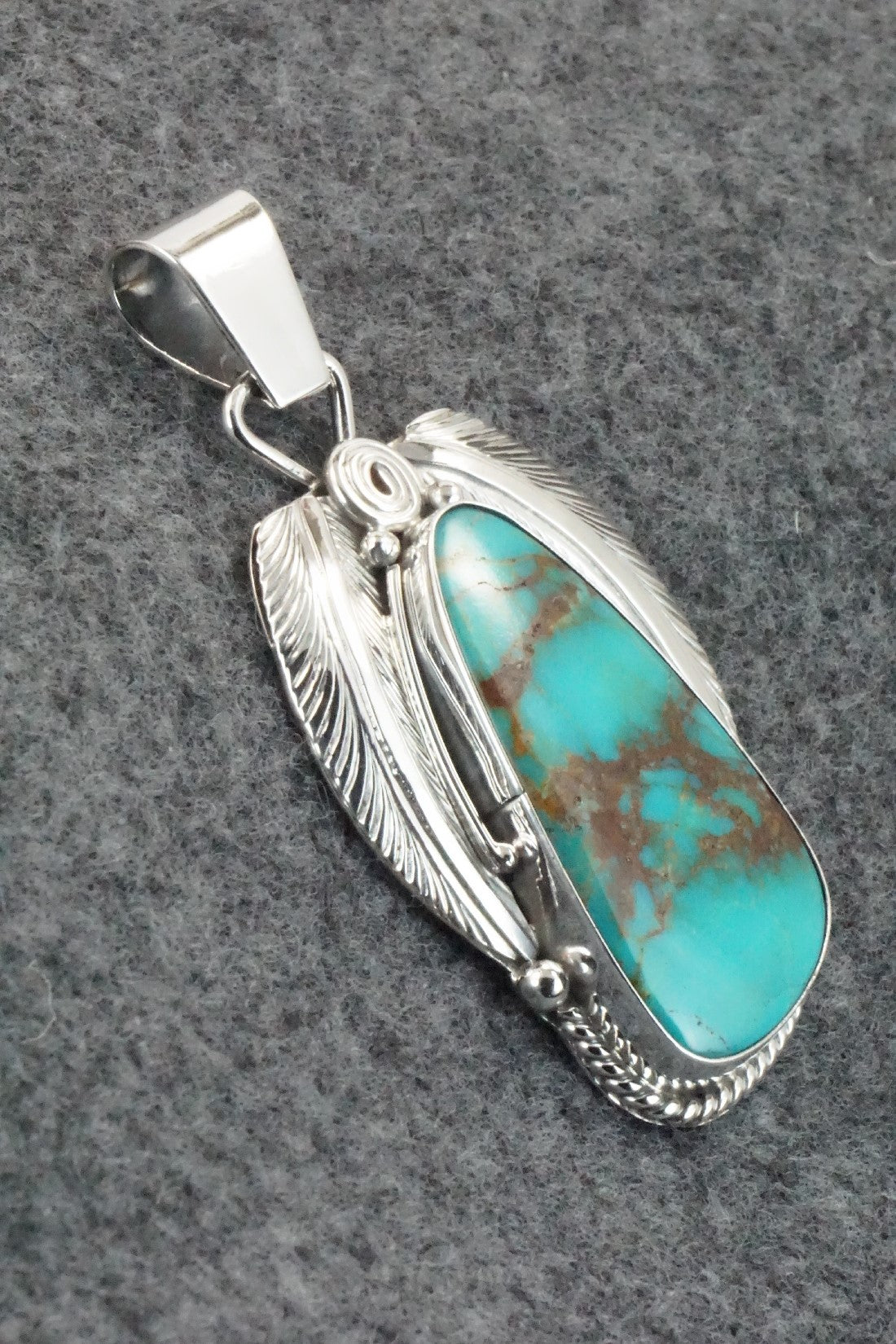 Turquoise & Sterling Silver Pendant - Davey Morgan
