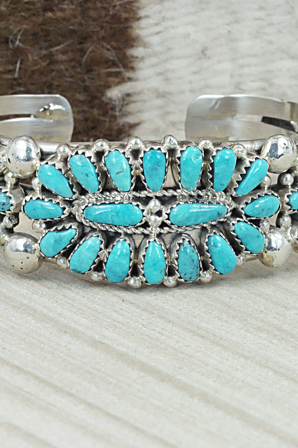 Turquoise & Sterling Silver Bracelet - Jaz Wilson