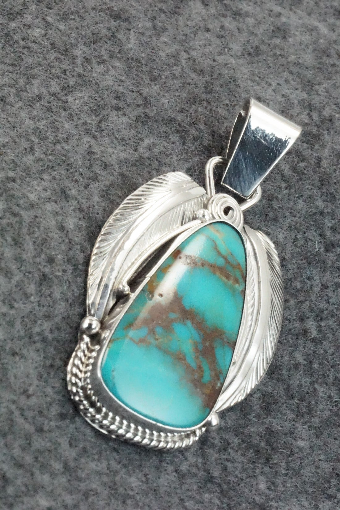 Turquoise & Sterling Silver Pendant - Davey Morgan
