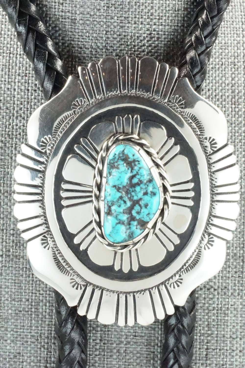 Turquoise & Sterling Silver Bolo Tie - Rosita Singer