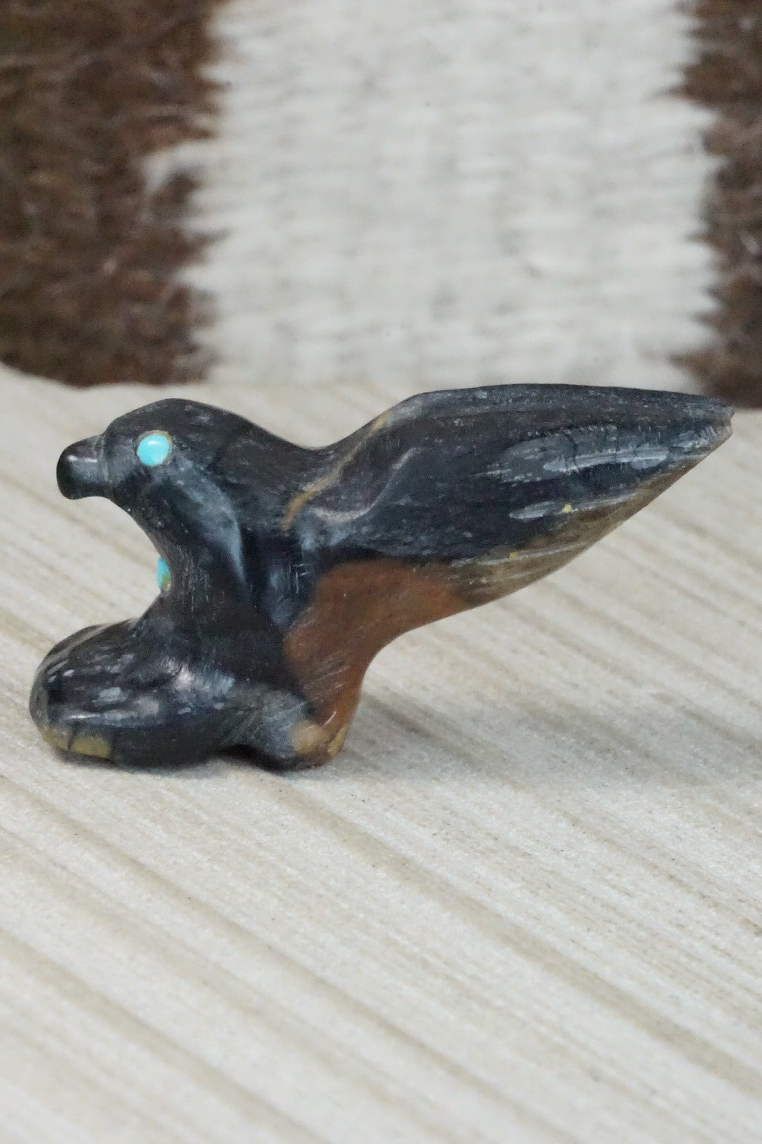 Eagle Zuni Fetish Carving - Alvin Calavaza