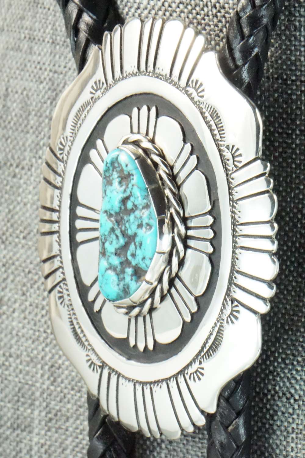 Turquoise & Sterling Silver Bolo Tie - Rosita Singer