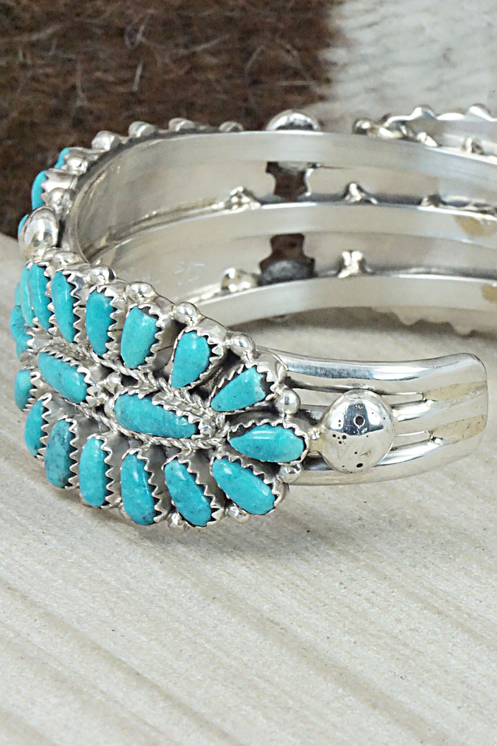 Turquoise & Sterling Silver Bracelet - Jaz Wilson