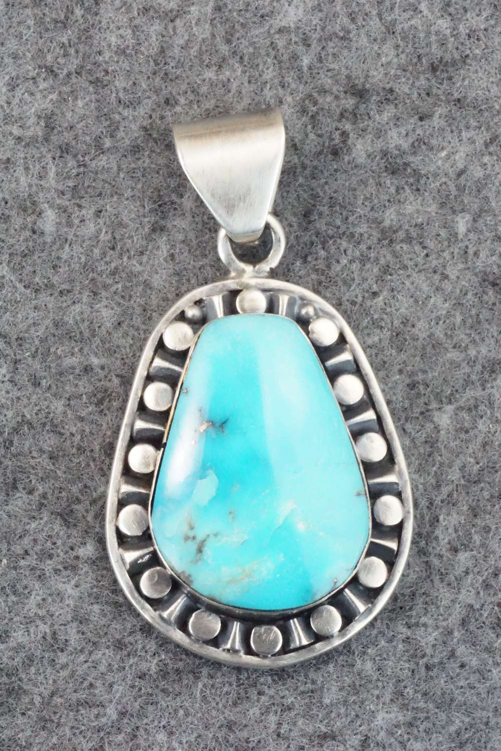 Turquoise and Sterling Silver Pendant - Sharon McCarthy