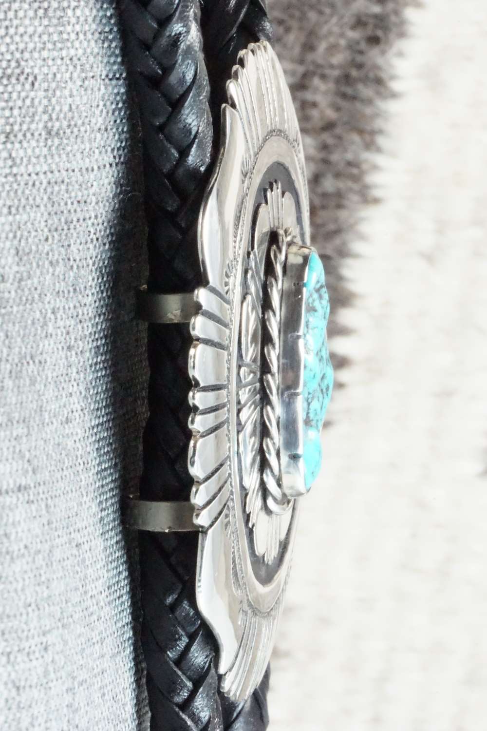 Turquoise & Sterling Silver Bolo Tie - Rosita Singer