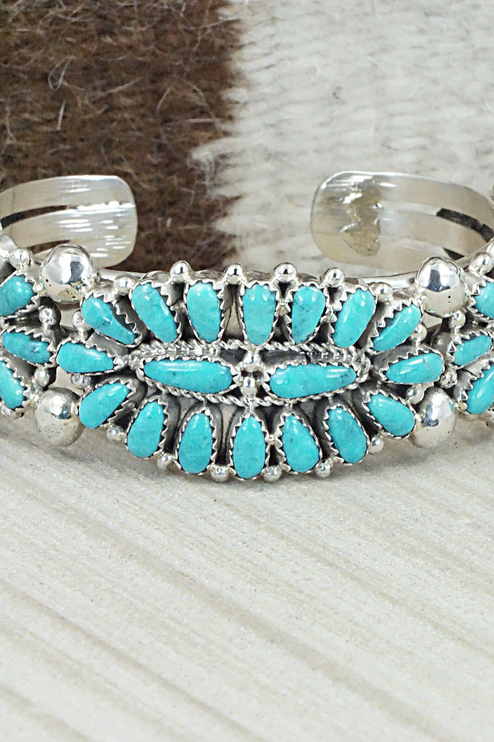 Turquoise & Sterling Silver Bracelet - Jaz Wilson