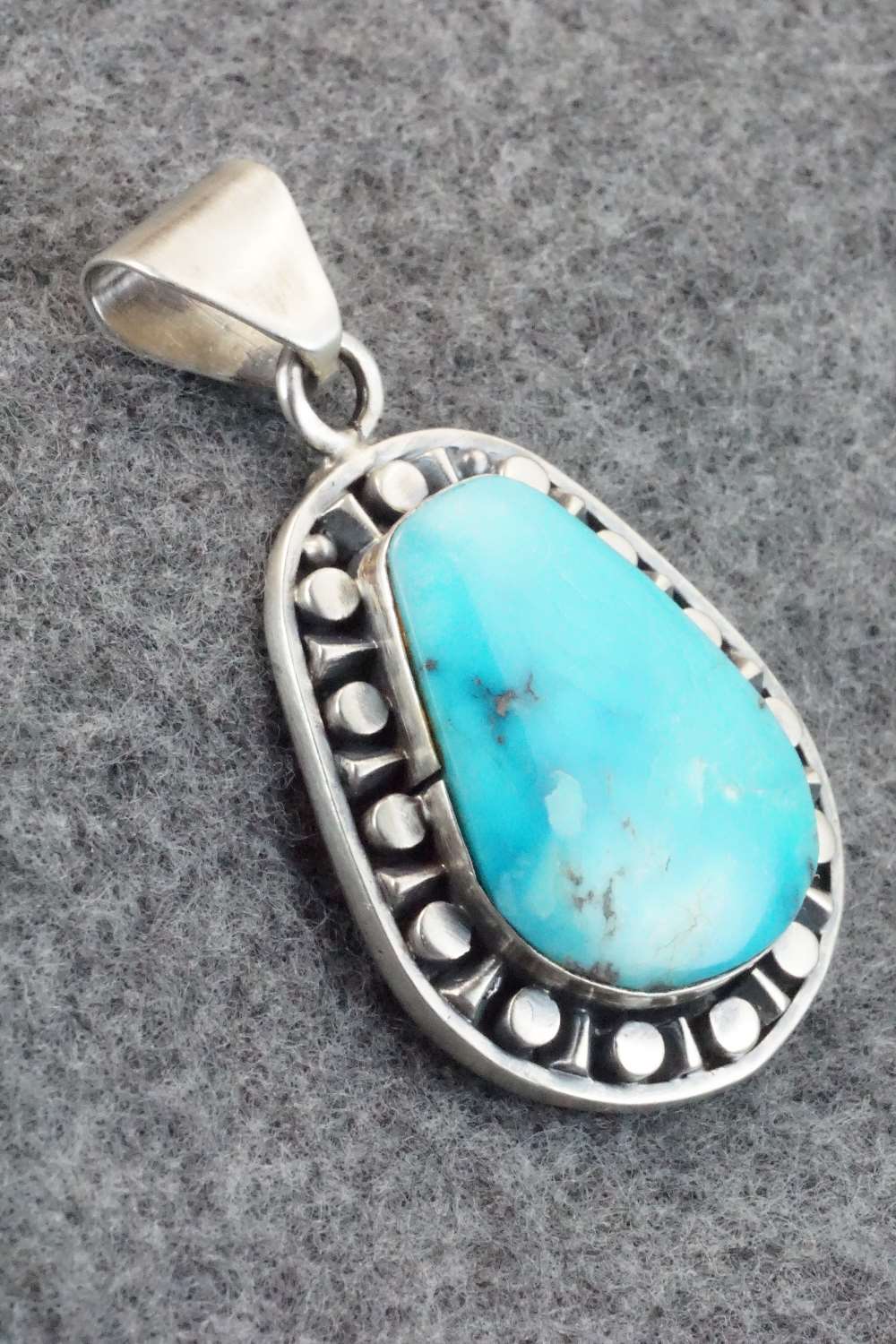Turquoise and Sterling Silver Pendant - Sharon McCarthy