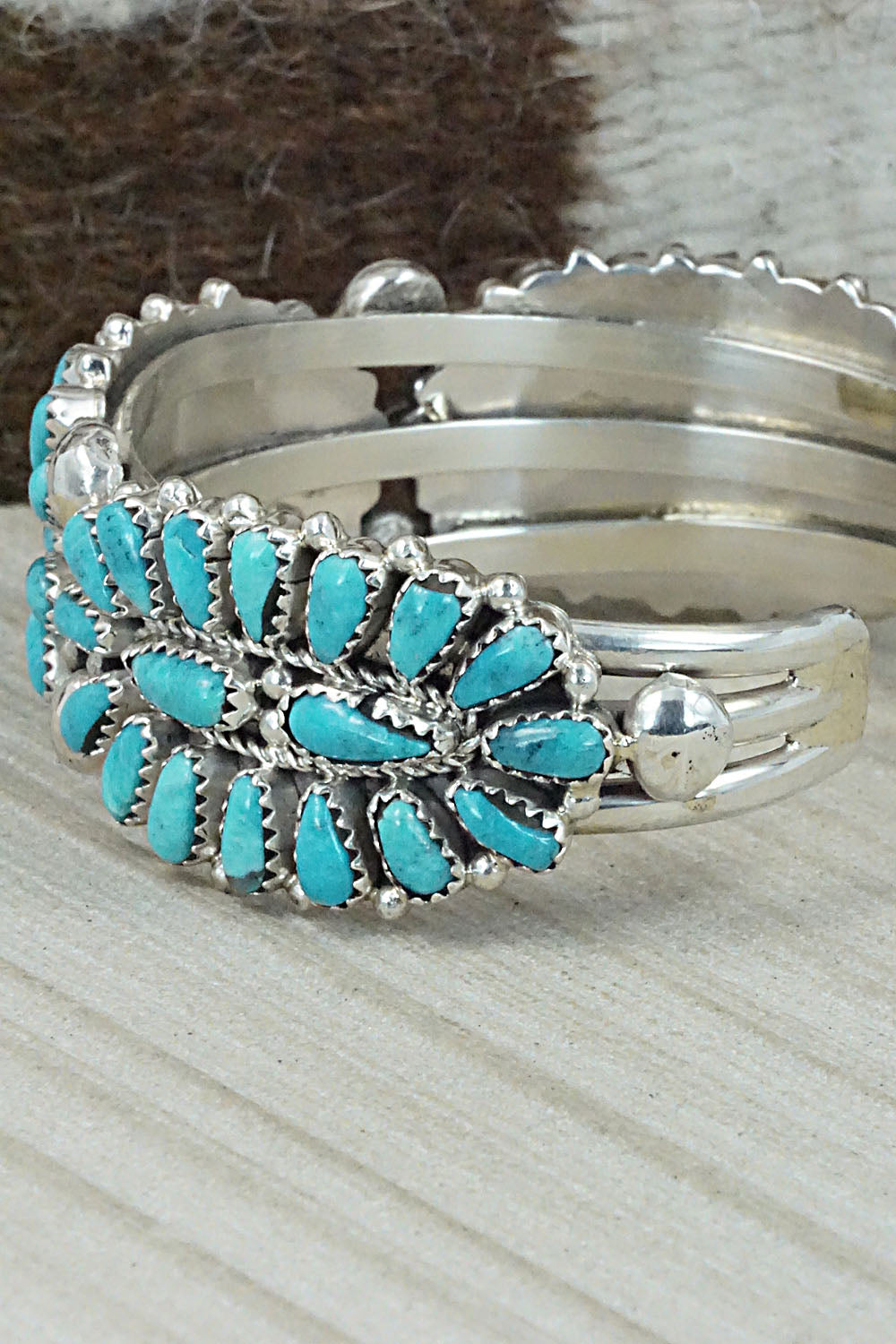 Turquoise & Sterling Silver Bracelet - Jaz Wilson