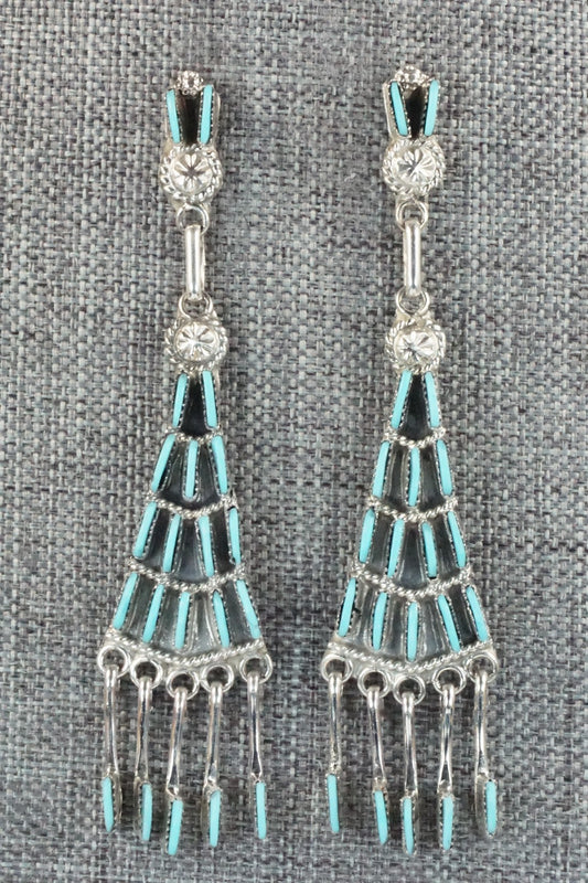 Turquoise & Sterling Silver Earrings - Bernadette Wyaco