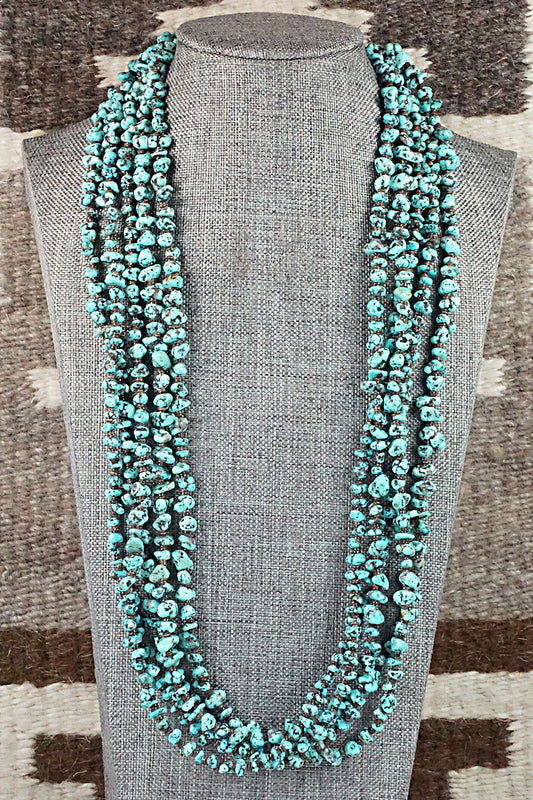 Turquoise, Shell and Sterling Silver Necklace - Louise Joe