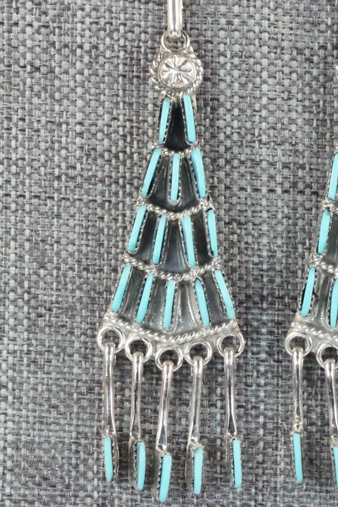 Turquoise & Sterling Silver Earrings - Bernadette Wyaco