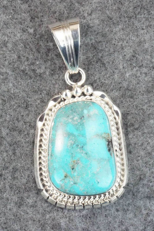 Turquoise & Sterling Silver Pendant - Samuel Yellowhair