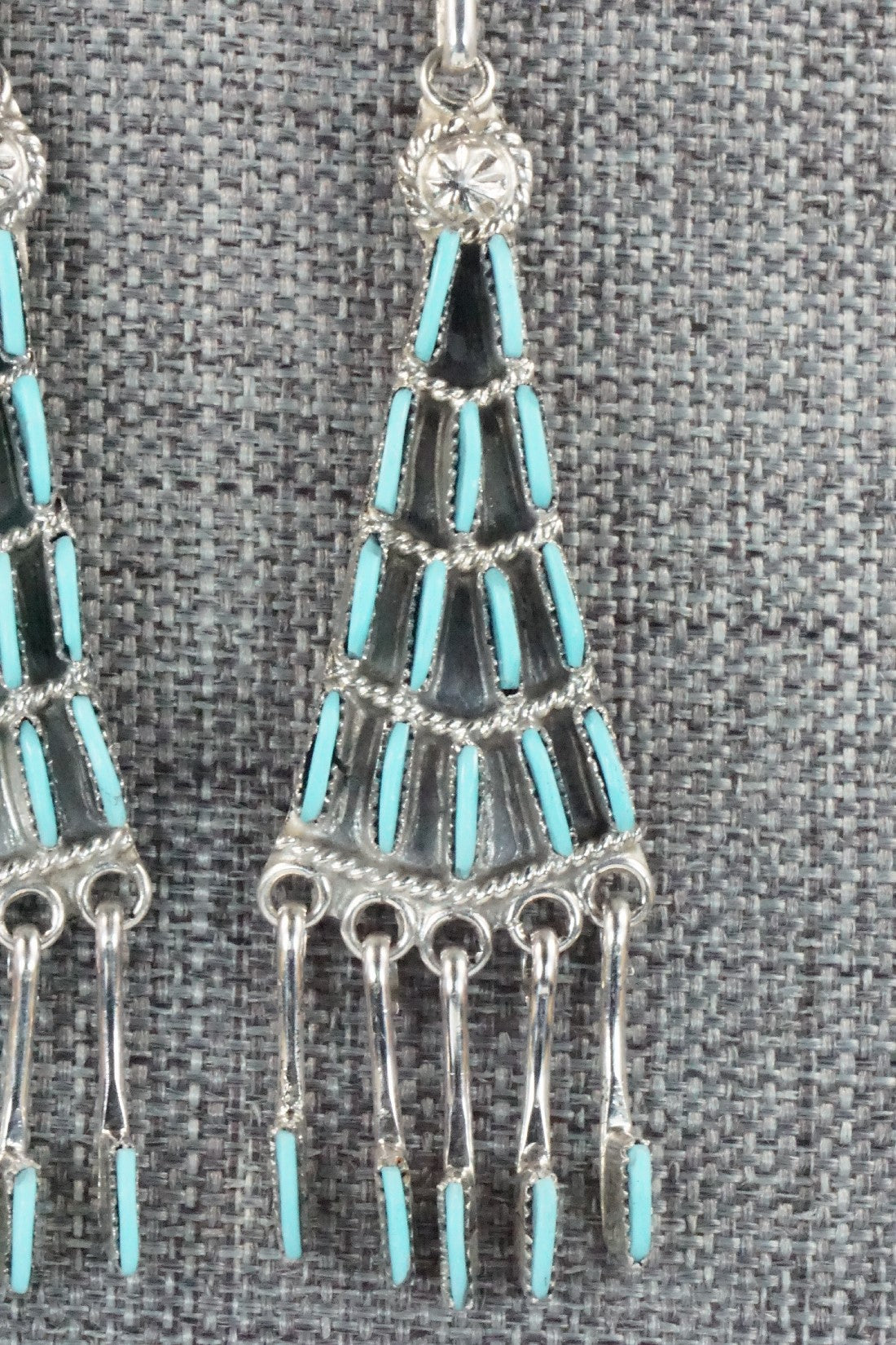 Turquoise & Sterling Silver Earrings - Bernadette Wyaco