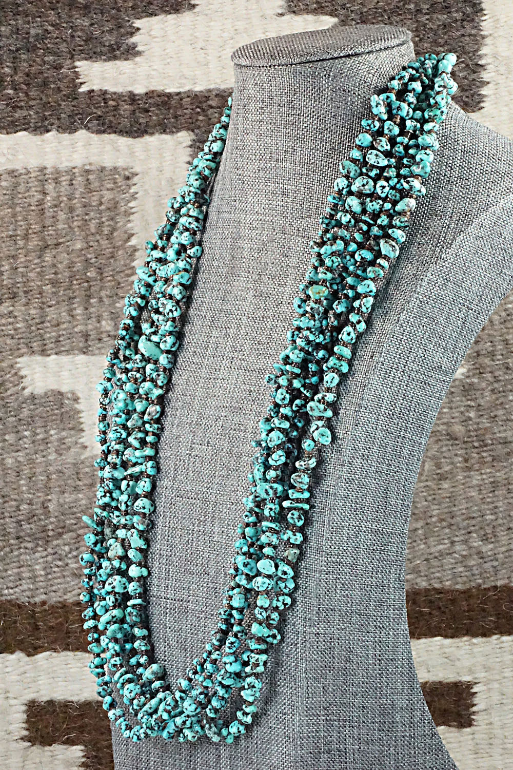 Turquoise, Shell and Sterling Silver Necklace - Louise Joe
