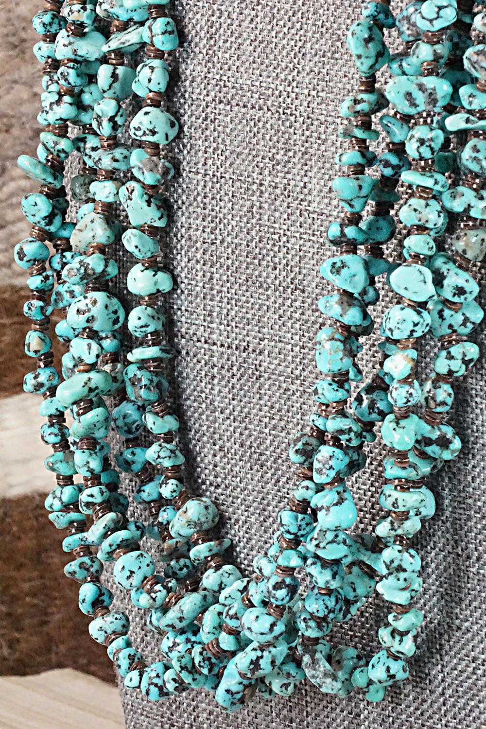Turquoise, Shell and Sterling Silver Necklace - Louise Joe
