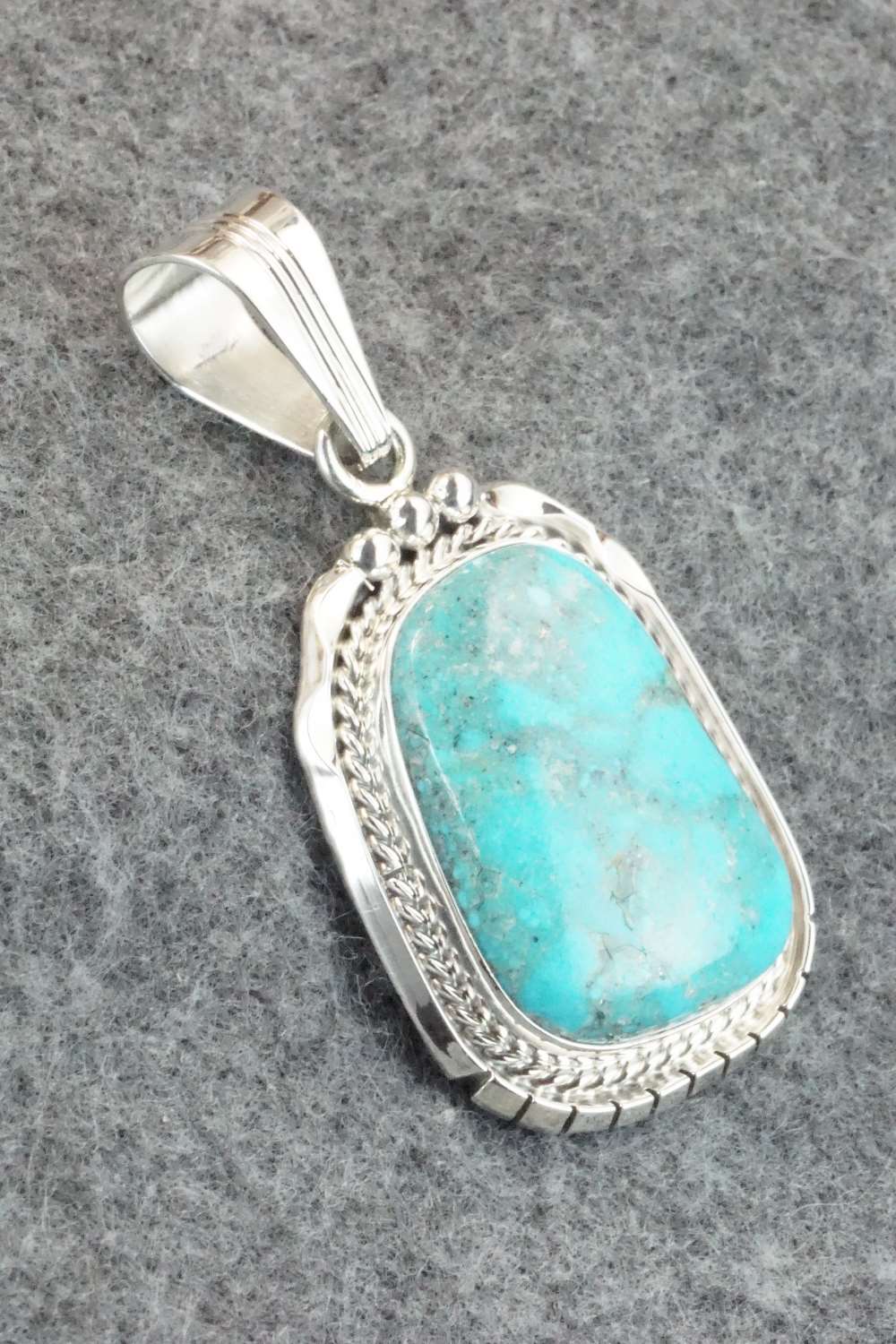 Turquoise & Sterling Silver Pendant - Samuel Yellowhair