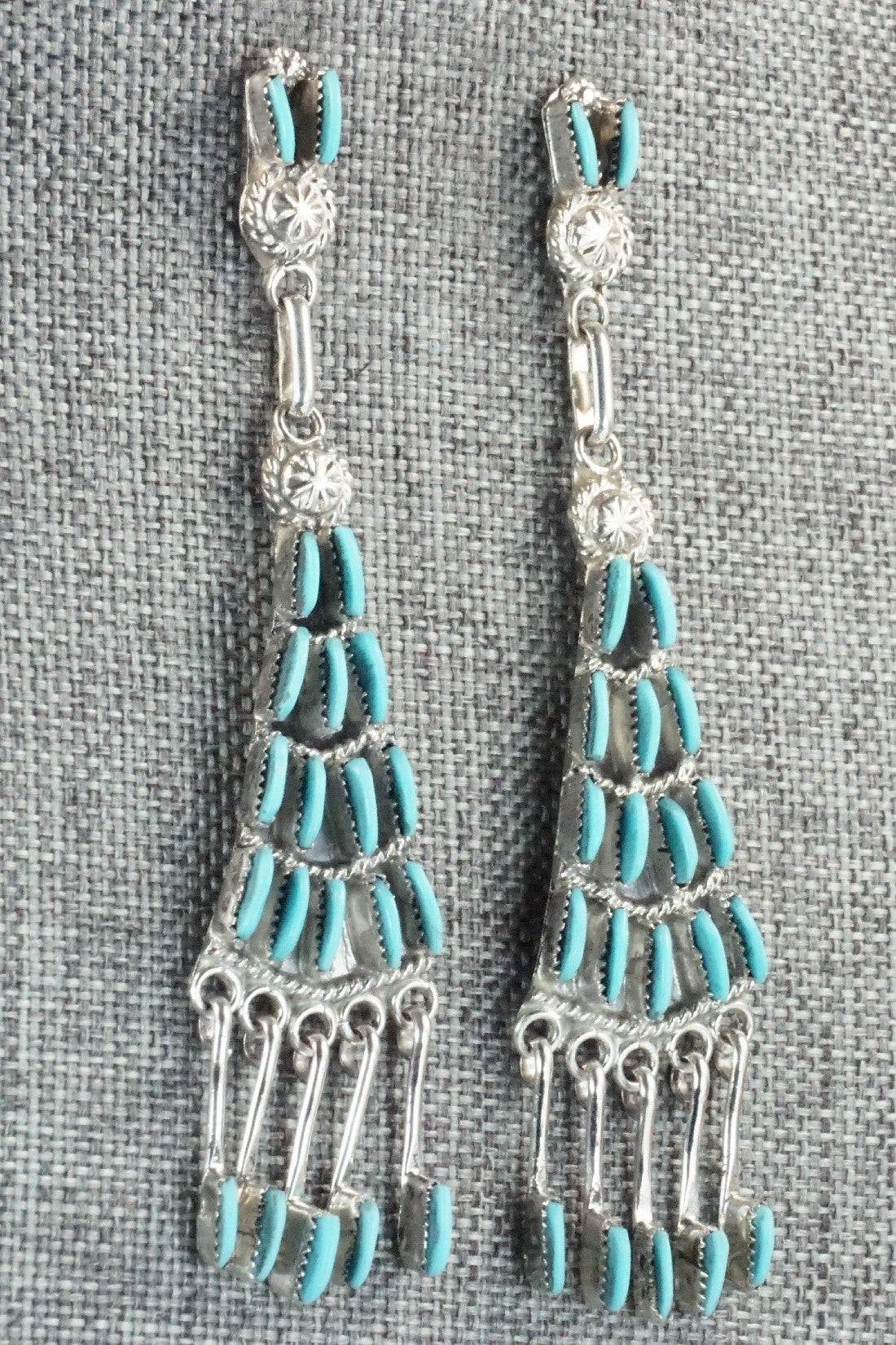 Turquoise & Sterling Silver Earrings - Bernadette Wyaco
