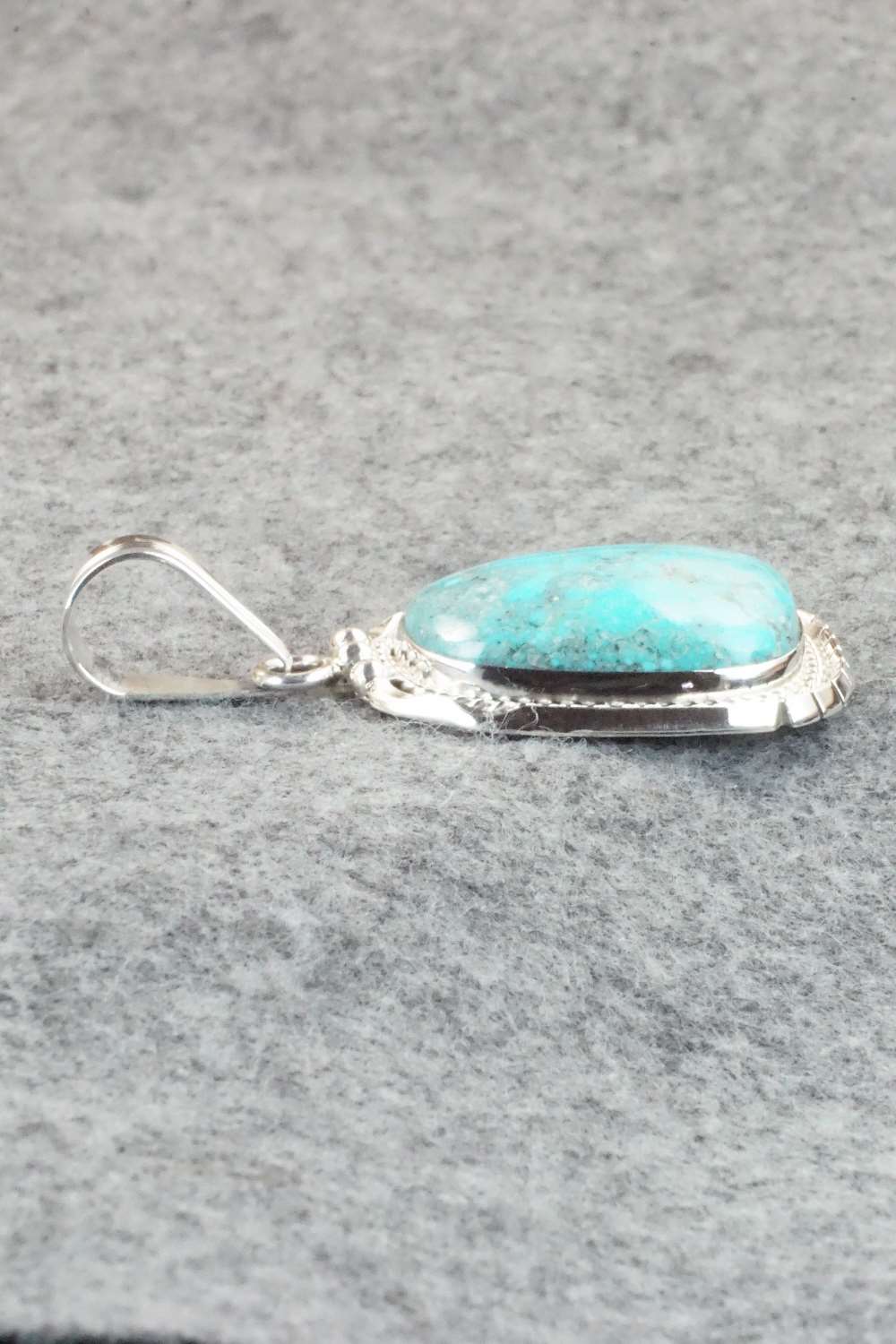Turquoise & Sterling Silver Pendant - Samuel Yellowhair