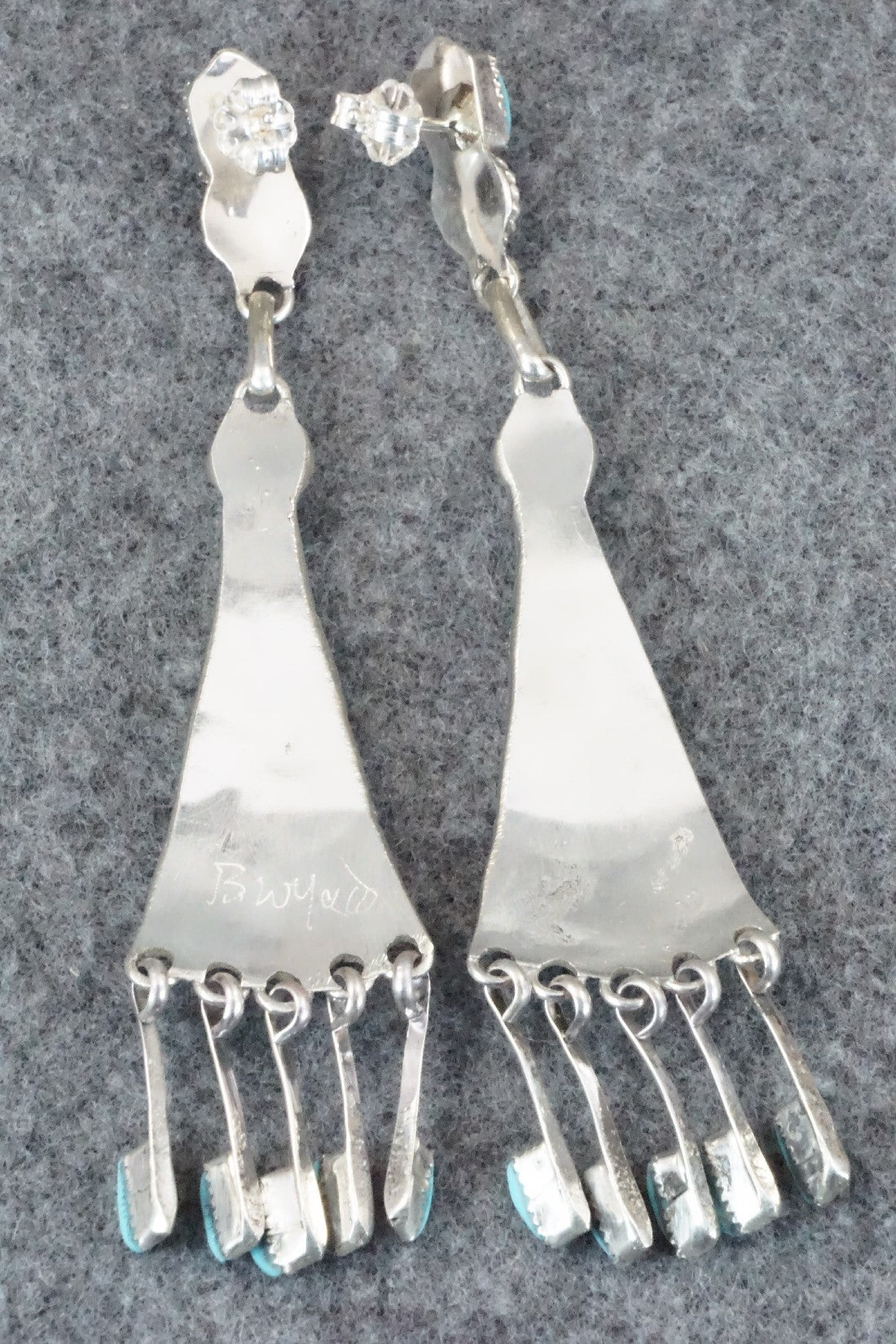 Turquoise & Sterling Silver Earrings - Bernadette Wyaco