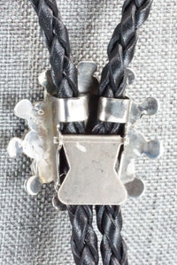 Mother of Pearl & Sterling Silver Inlay Bolo Tie - Pauline Lonjose