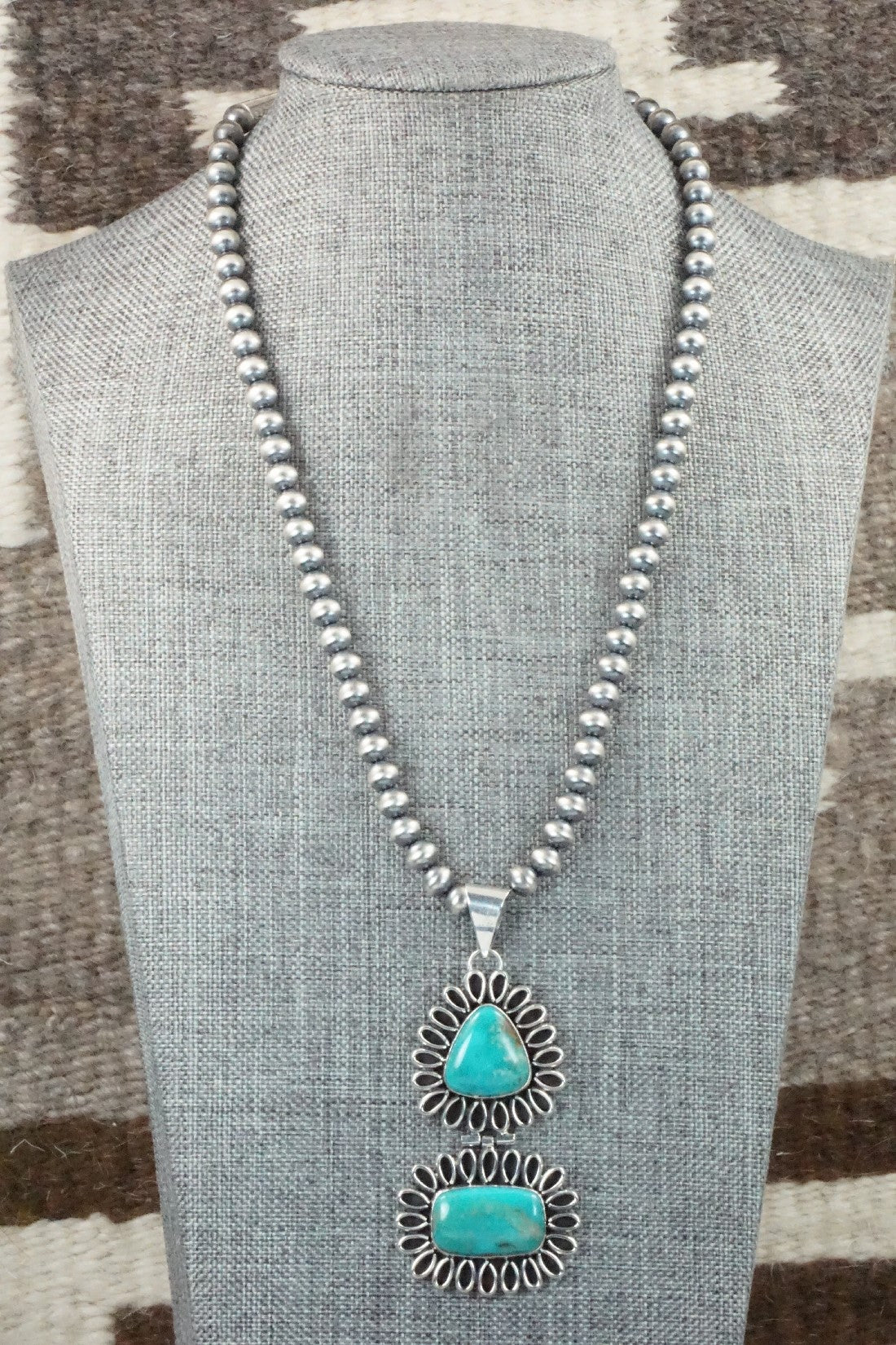 Turquoise & Sterling Silver Necklace - Ervin Tsosie