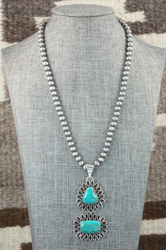 Turquoise & Sterling Silver Necklace - Ervin Tsosie