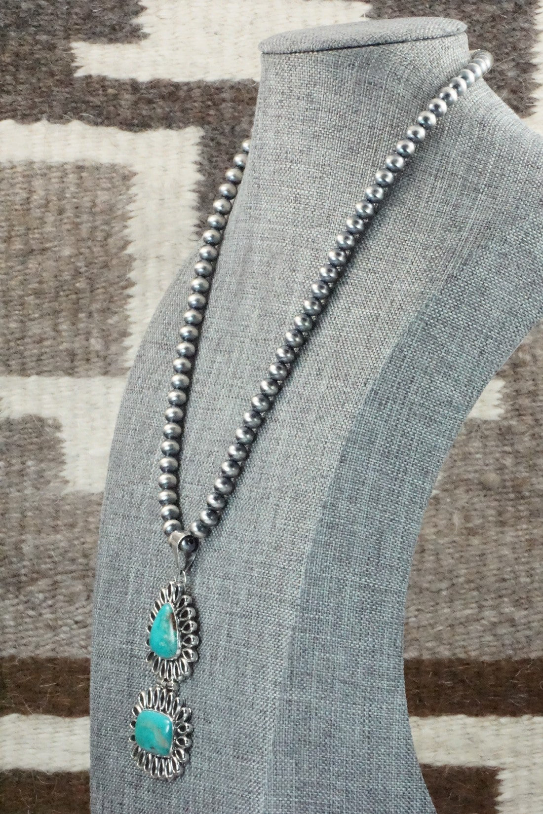 Turquoise & Sterling Silver Necklace - Ervin Tsosie