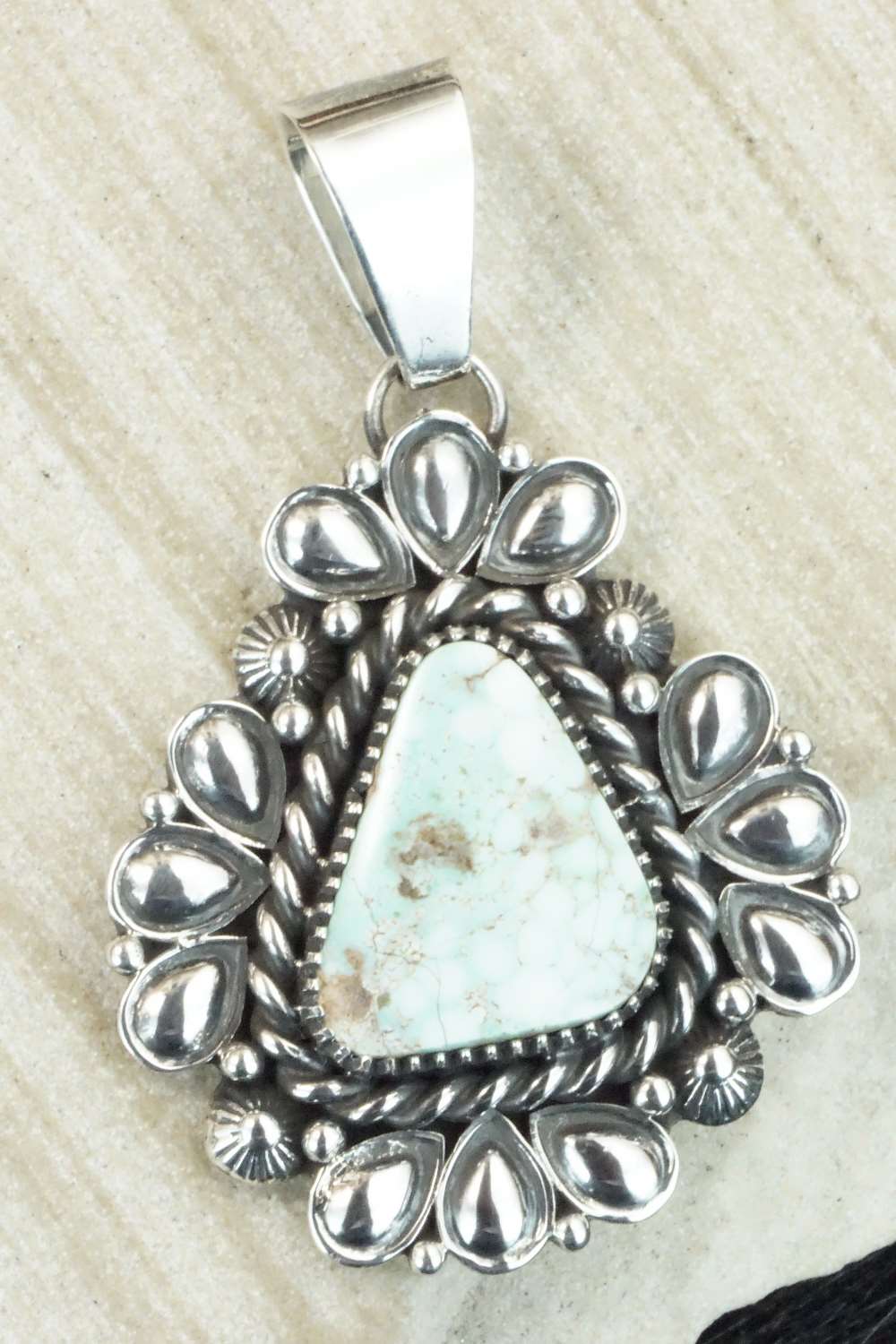 Turquoise and Sterling Silver Pendant - Derrick Gordon
