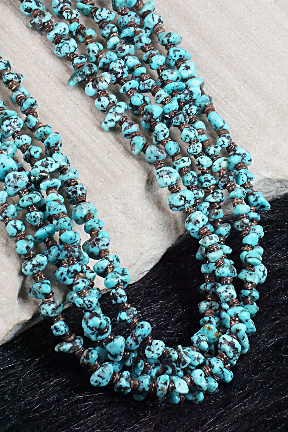 Turquoise, Shell and Sterling Silver Necklace - Louise Joe