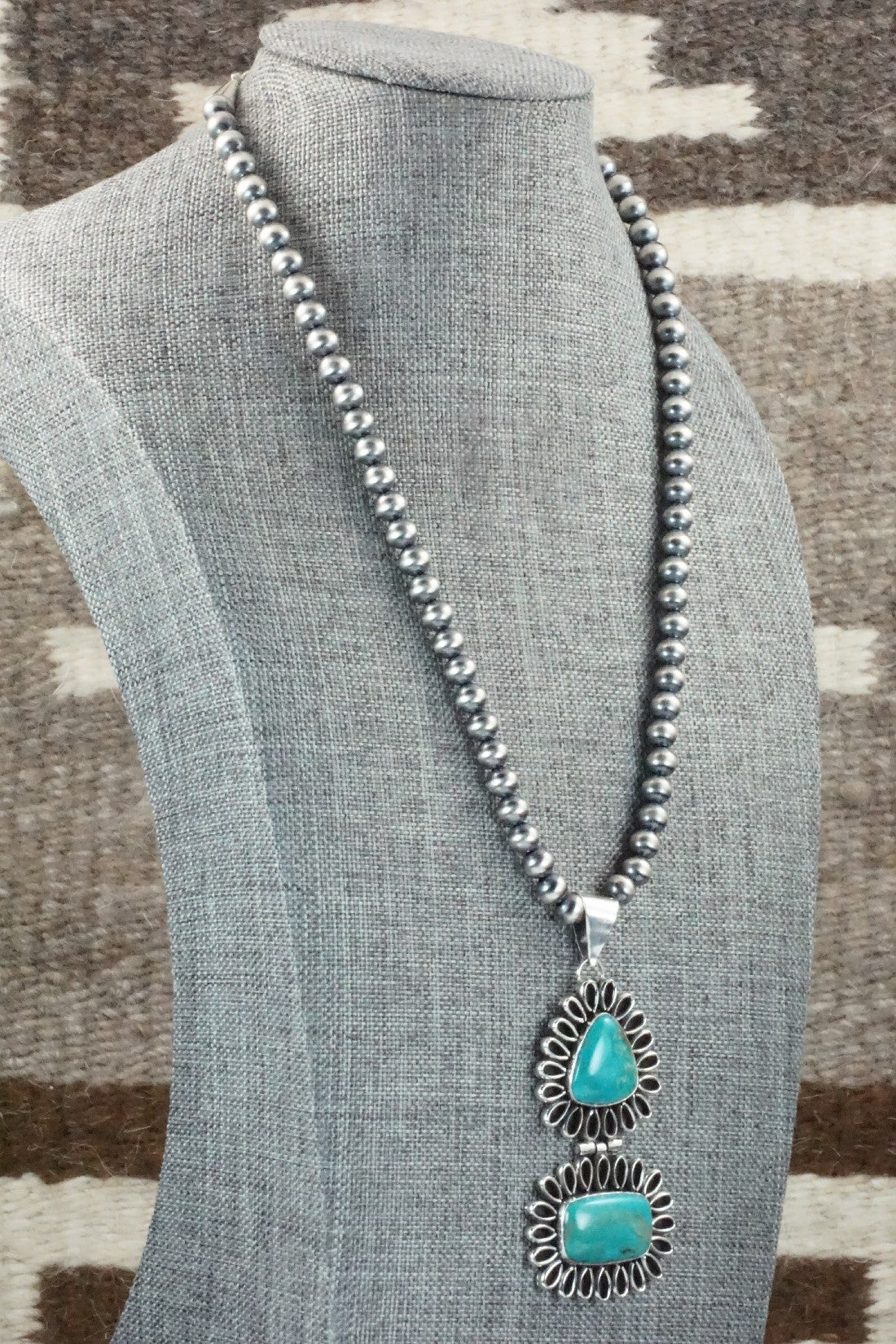 Turquoise & Sterling Silver Necklace - Ervin Tsosie