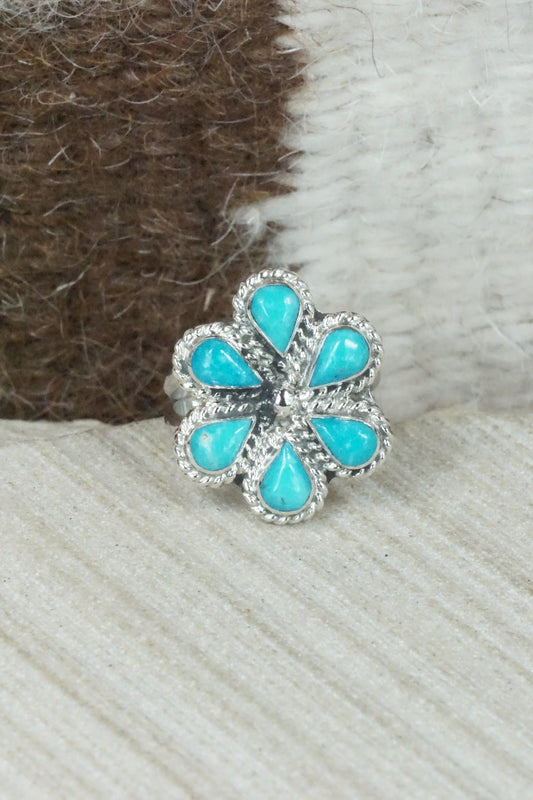 Turquoise & Sterling Silver Ring - Gina Dosedo - Size 5