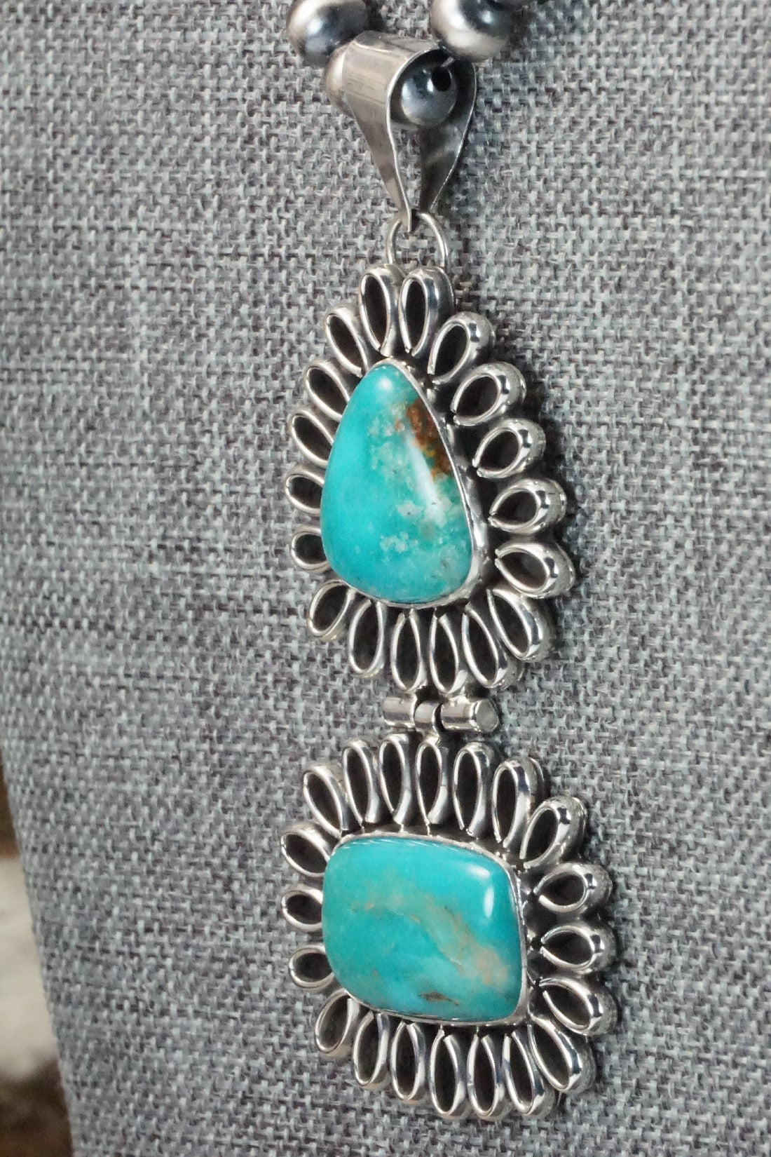 Turquoise & Sterling Silver Necklace - Ervin Tsosie