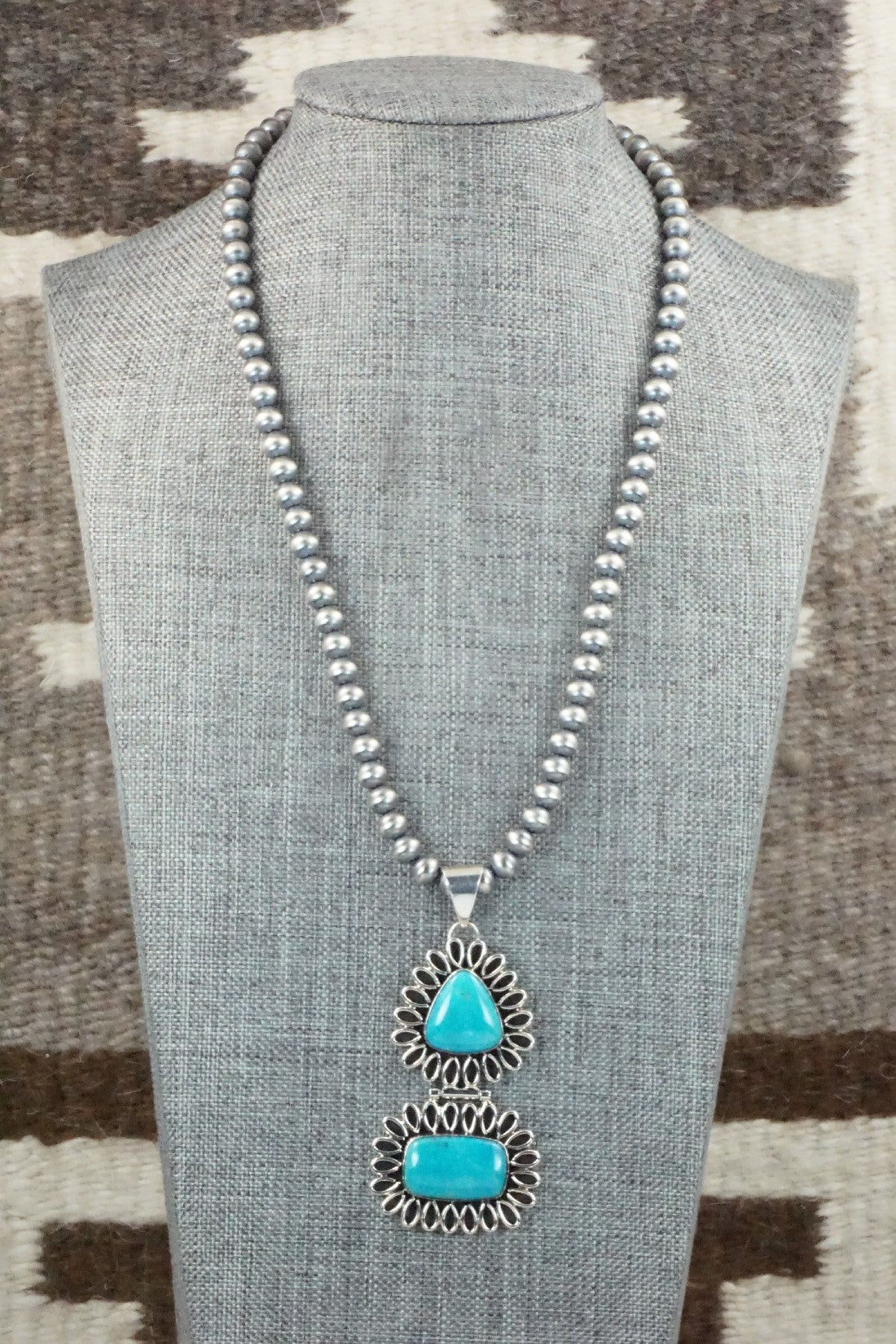 Turquoise & Sterling Silver Necklace - Irvin Tsosie