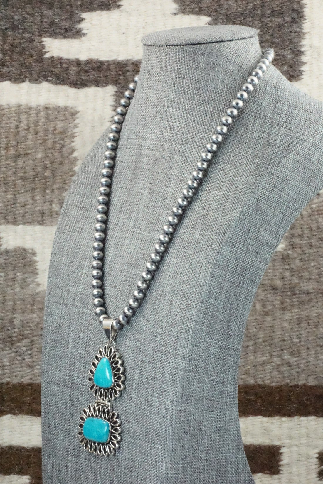 Turquoise & Sterling Silver Necklace - Irvin Tsosie